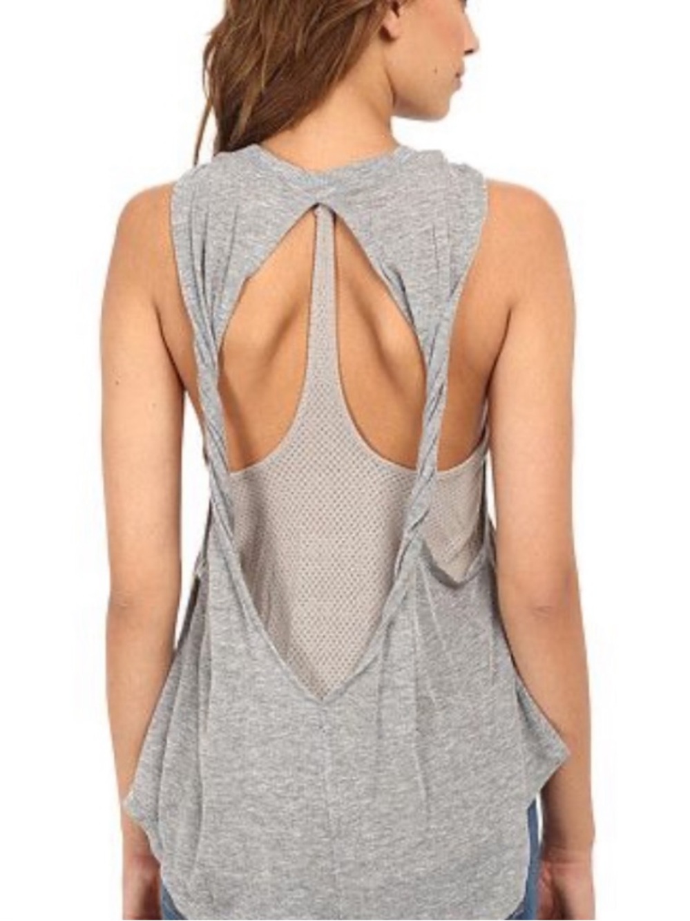 Free People Jersey Twist Back Tank Top